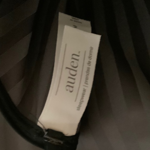 Auden Sleepwear Nightie Gray Striped M NWT - Picture 3 of 3